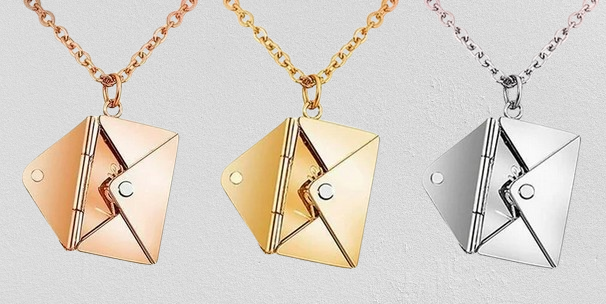 Secret Message Necklace - Hidden Letter Keepsake Pendant