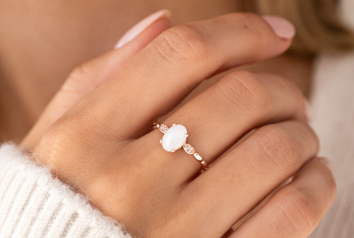 Elegant Oval Ring - Minimalist Memorial or Keepsake Ring